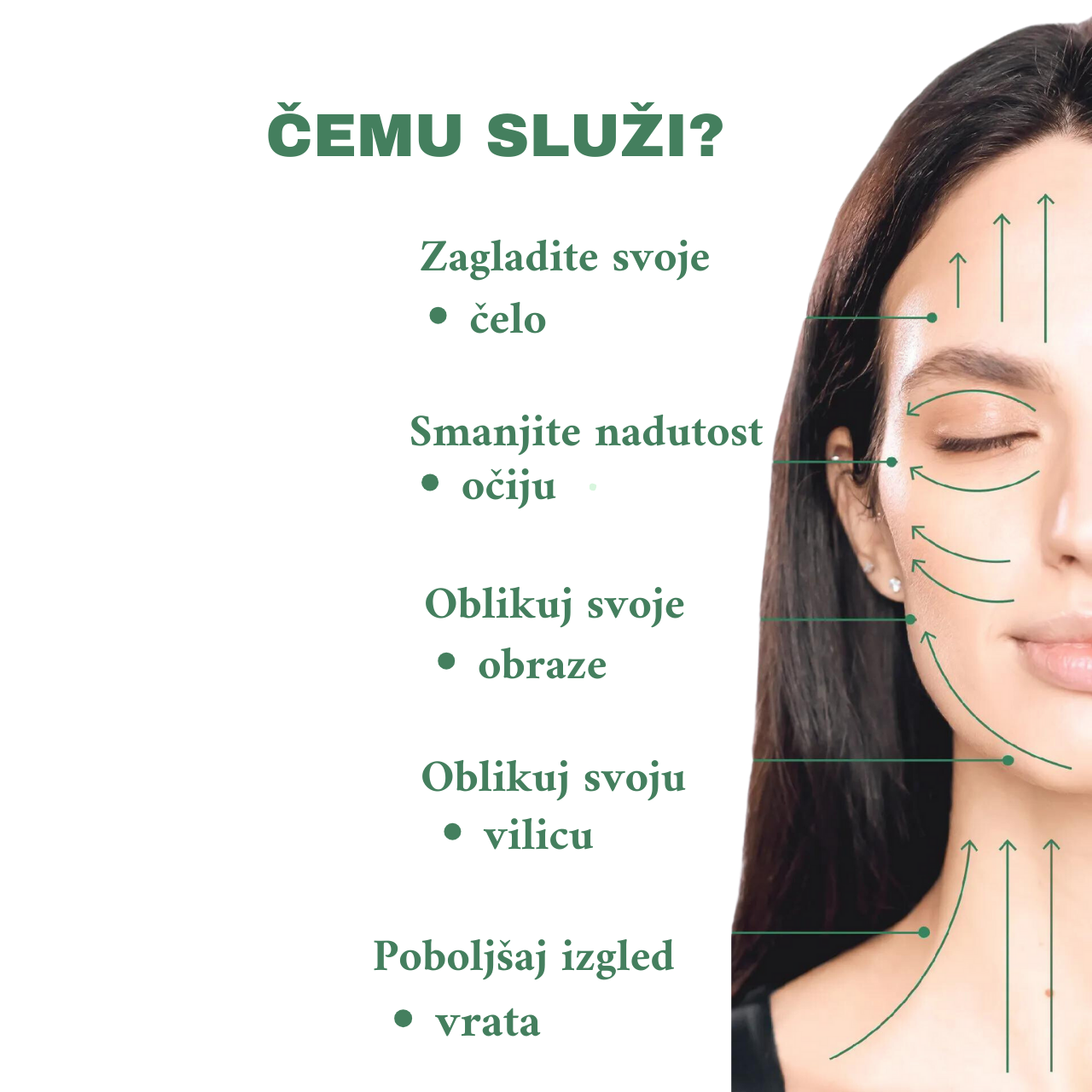 4 u 1 Gua Sha set za zatezanje lica